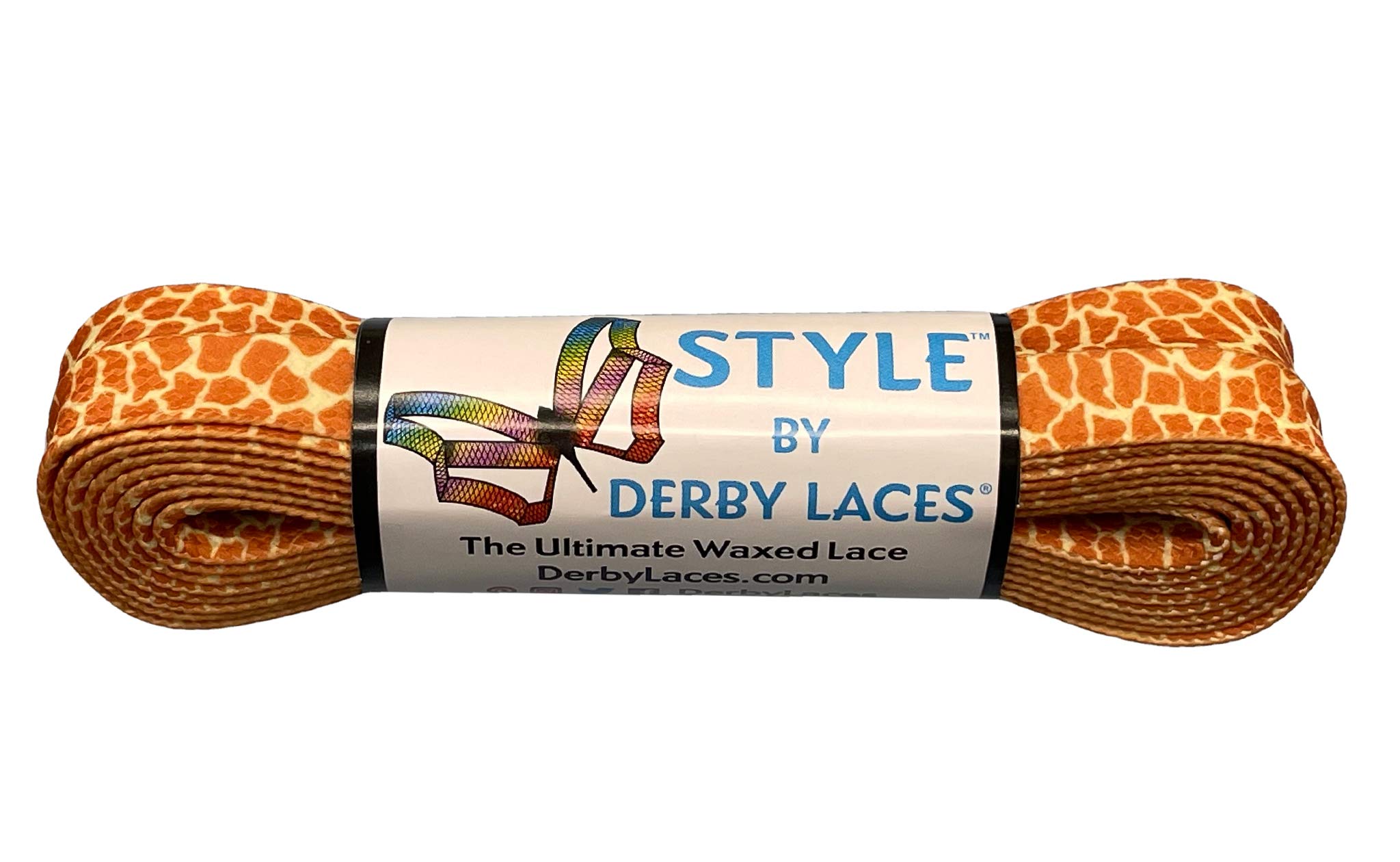 Derby Laces Style Wide 10mm Waxed Lace for Roller Skates, Hockey Skates, Boots, and Regular Shoes