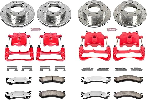 Miniatura 2 de Set de pedales de freno, marca Power Stop, modelo KC2073-36, para freno delantero y trasero, modelo Z36, para camión y remolque, incluye pinzas de