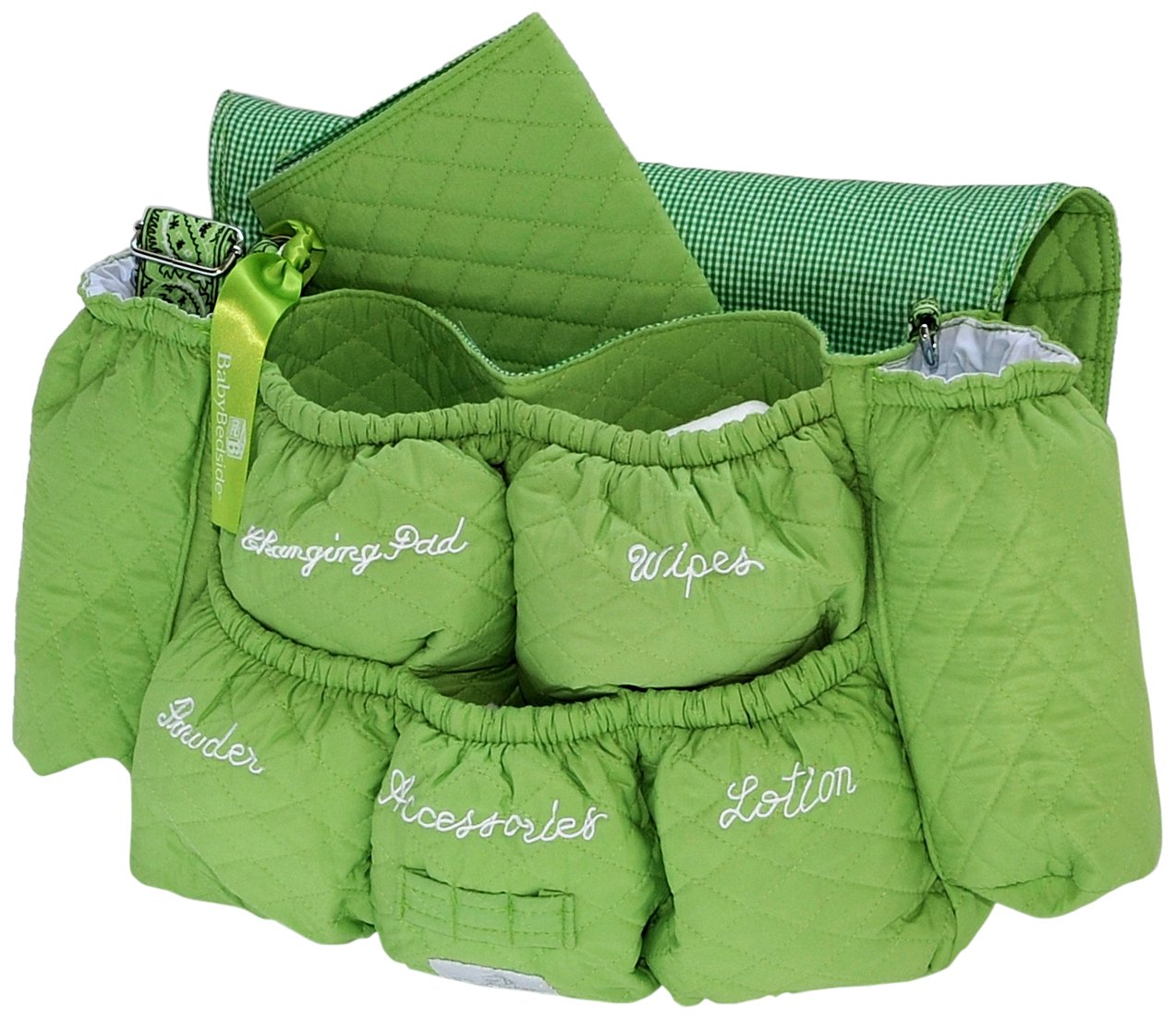 BabyBedside Organizer & Diaper Changing Station, Green