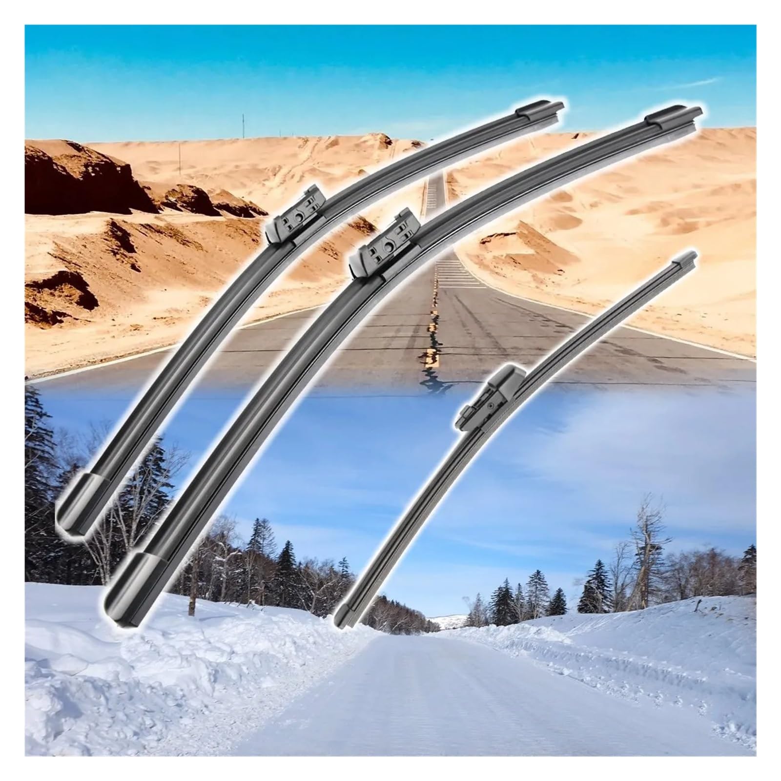 Tergicristallo Per T-ROC 2017-2020 26"+20"+13" 3 Pezzi Tergicristallo Anteriore Posteriore