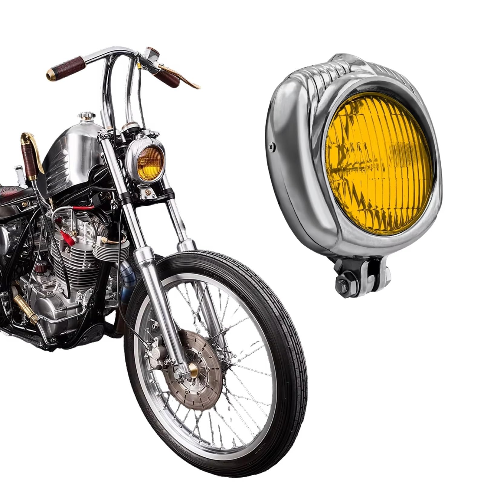 Moto Faro Fanale per Softail per Dyna per Sportster per Chopper per Bobber Faro per Moto Lampadina H4