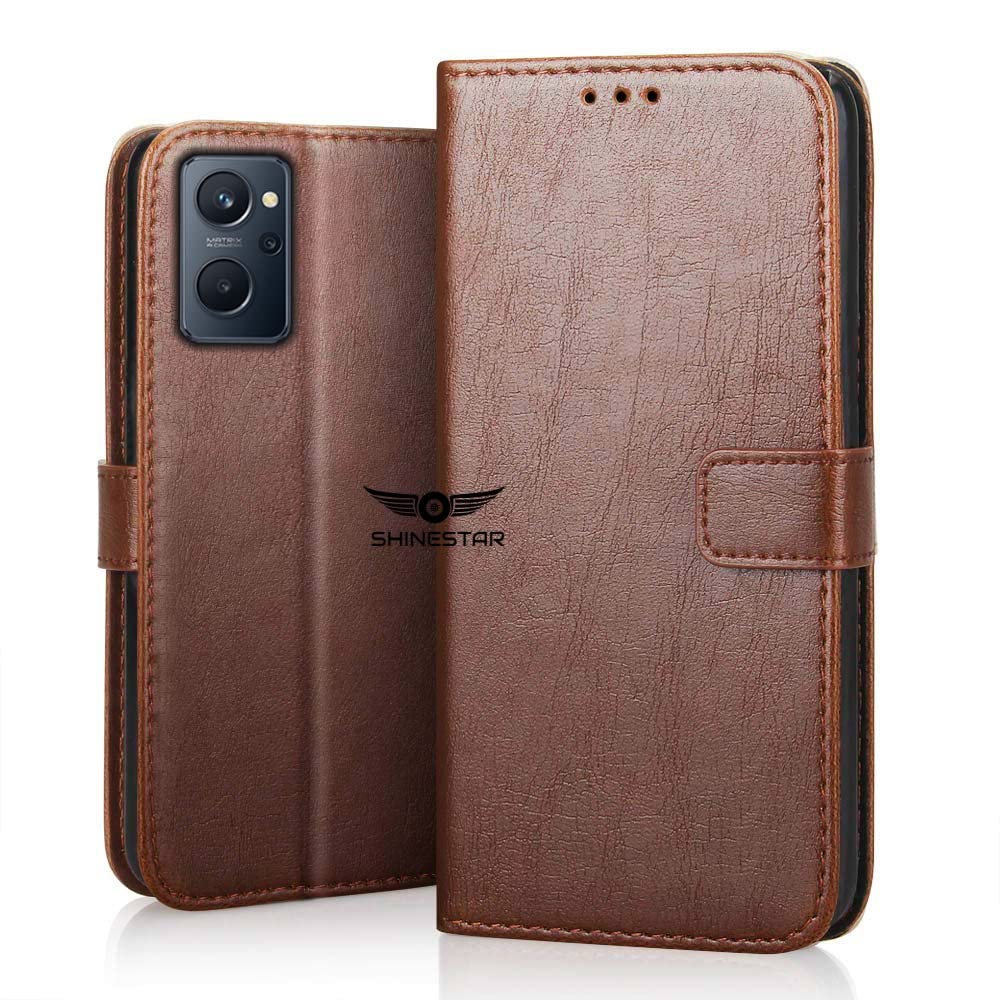 SHINESTAR Realme 9i Flip Back Cover | PU Leather Flip Cover Wallet Case with TPU Silicone Case Back Cover for Realme 9i - (Classic Brown) (B09R1TMNYX) Amazon Price History, Amazon Price Tracker