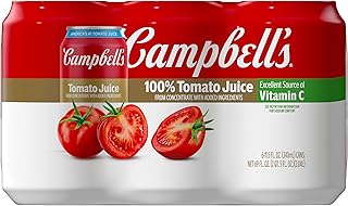Campbell's 100% Tomato Juice, 11.5 fl oz Can (6 Pack)