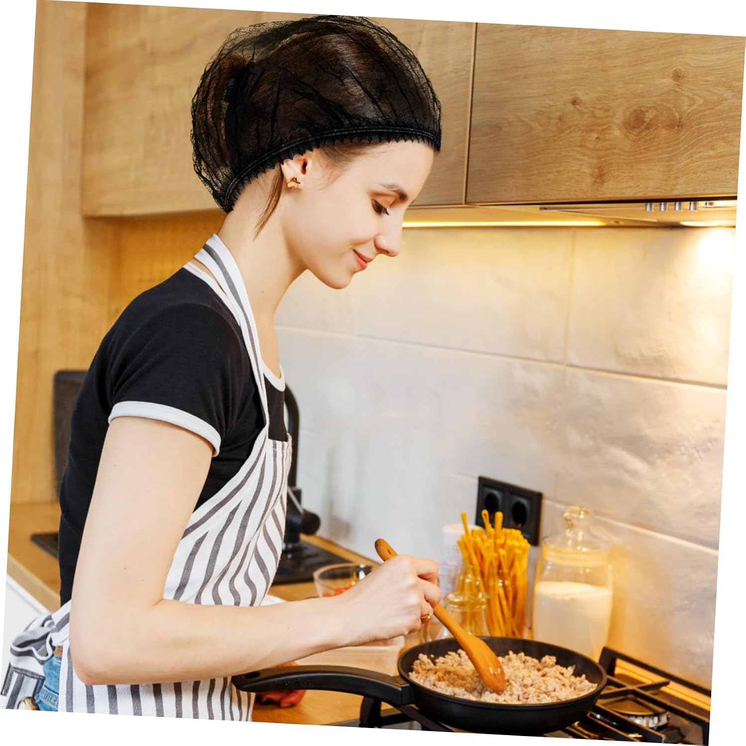 Large Quantity Disposable Hair Caps Elastic Hair Nets Sanitation Head Covers for Cooking