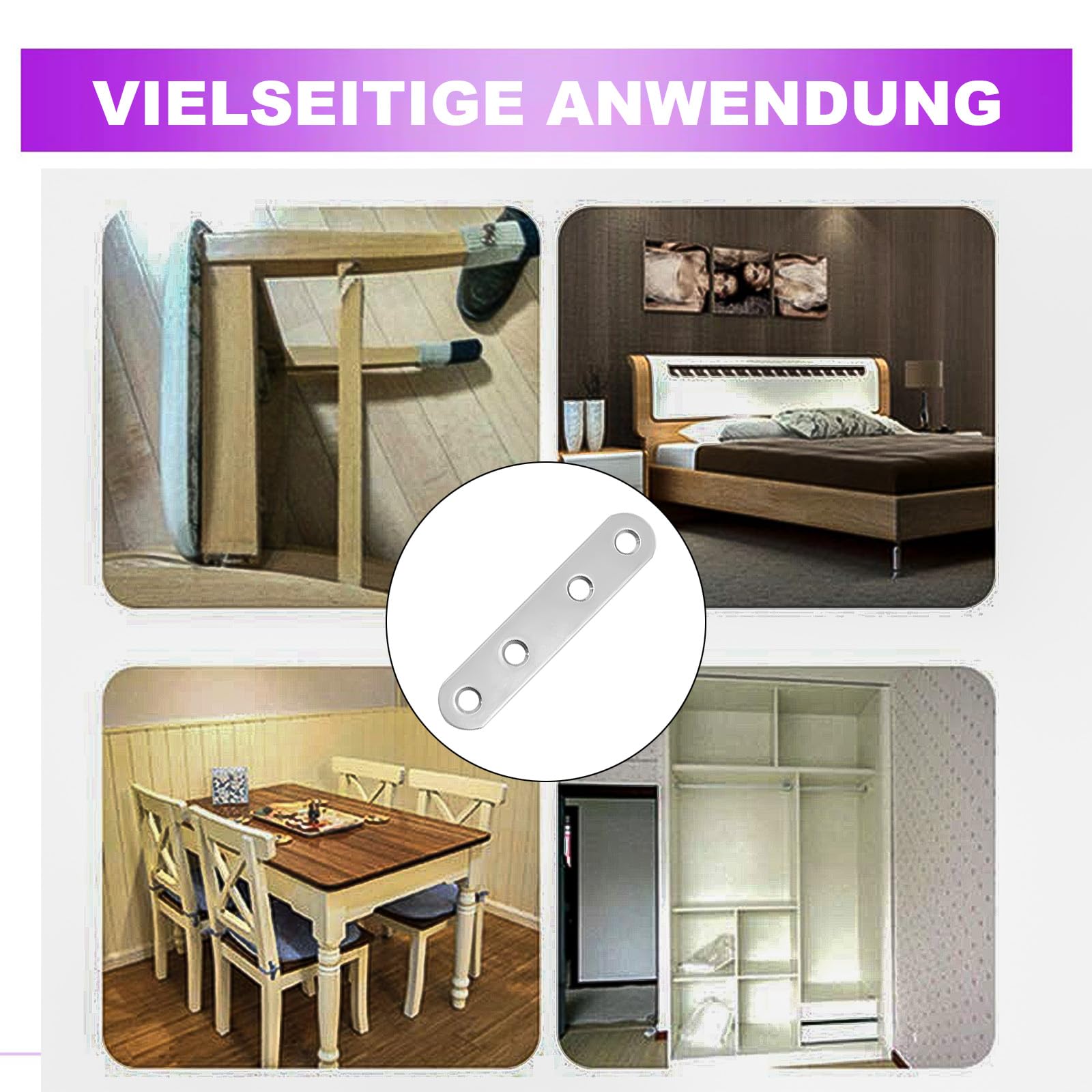 YOOPIN Connettori Piatti 6 Pezzi, 100 X 50 X 2 Mm, Connettore Piatto In - Foto 12