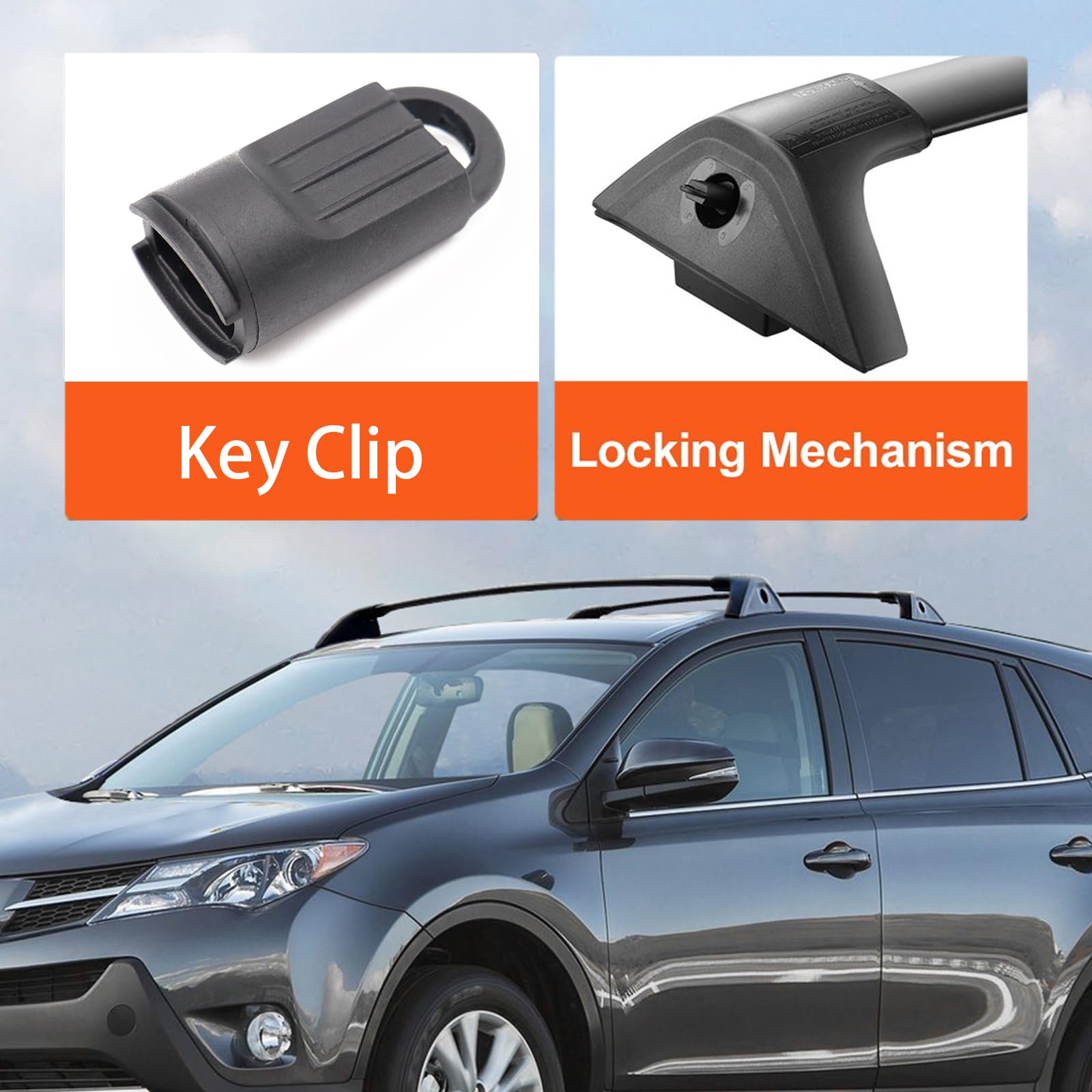 Amazon.com: 2pcs Roof Rack Cross Bar Key Clip Compatible with 2013