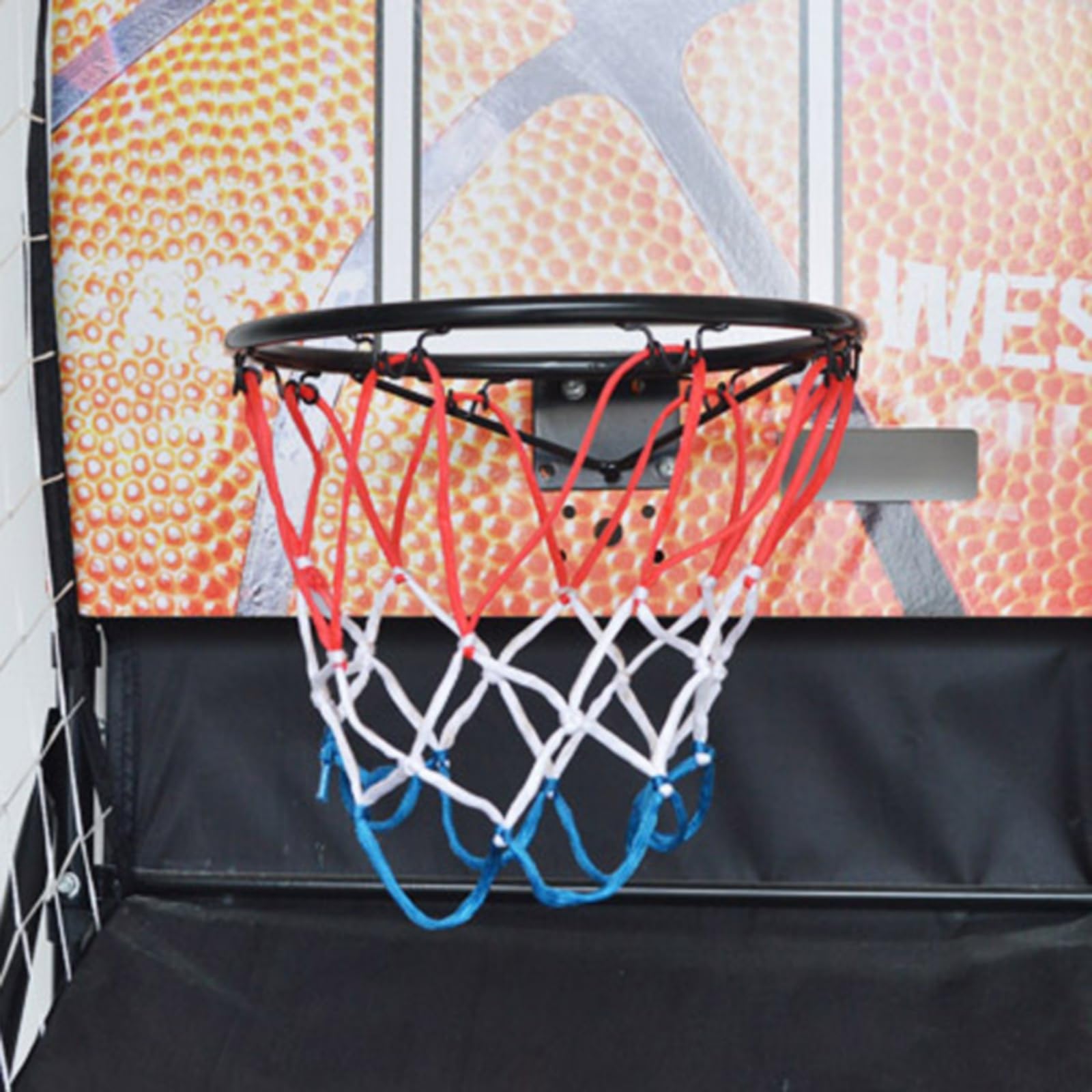 Generic Canestro da Interno Canestro Basket Tabellone Pannello Rete Elettronico con Struttura Robusta E Pannello MDF con Nera Inclinata Adatto per Allenamento Gioco in Casa Relax