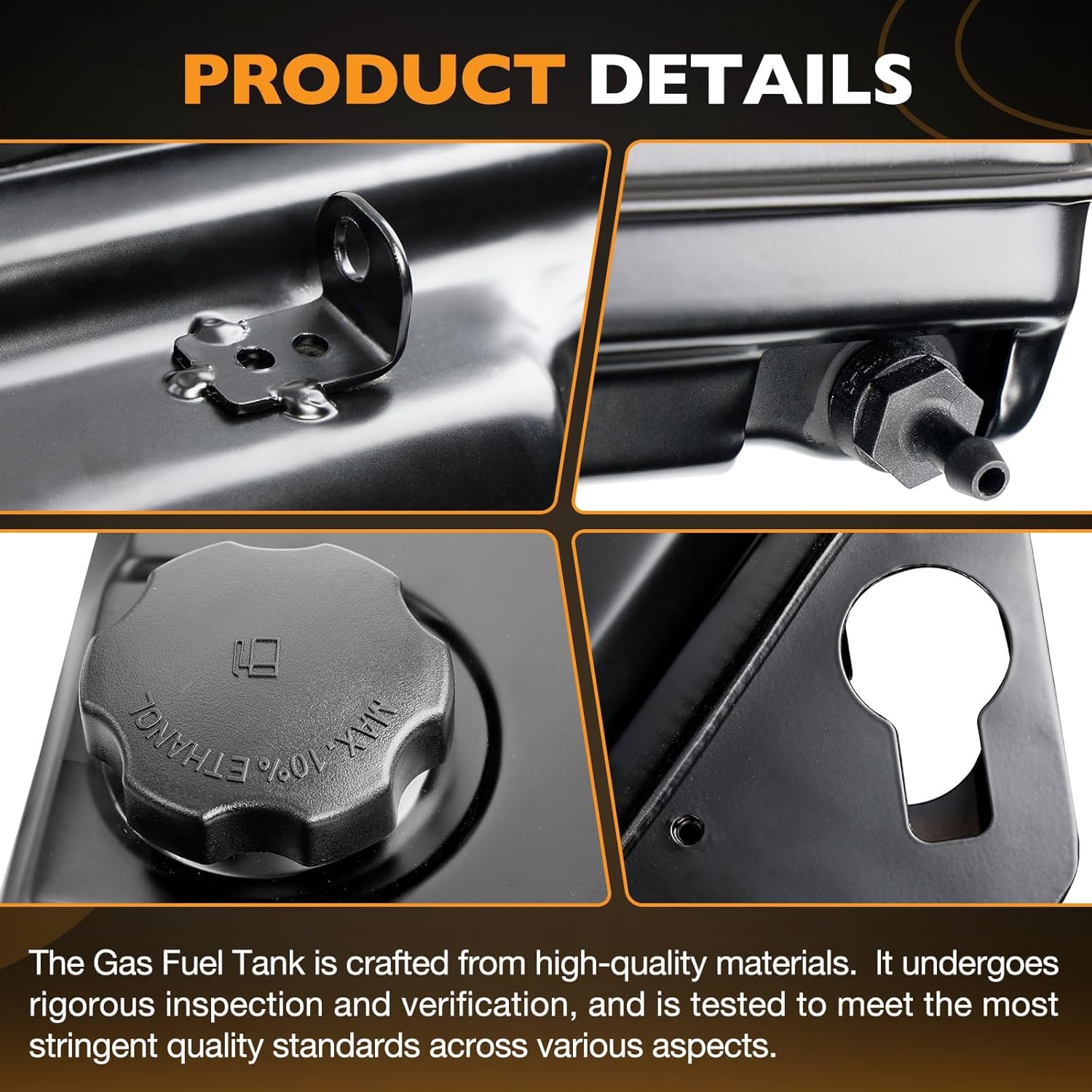 951-10653 Gas Tank Compatible with MTD/ Cub Cadet 208cc Snow Blower, Tiller Fuel Tank Replacement for Troy Bilt/Craftsman Snow Thrower OHV Engine, Replaces 951-10653A, 951-10653B, 751-10653