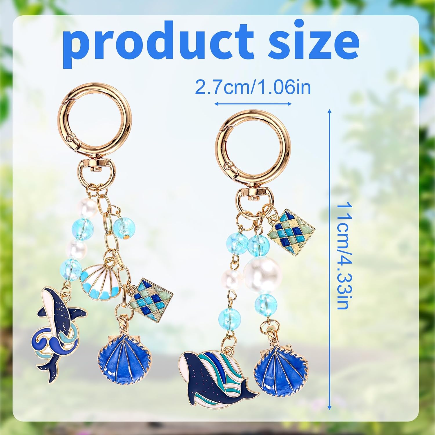 Mikovivi 2pcs Beach Keychain for Women image 2