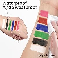 Vista 6 de Palo negro de ojos, pintura facial deportiva rosa para sóftbol, béisbol, fútbol, lacrosse, larga duración, crema, pintura corporal en barra