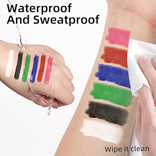 Miniatura 6 de Palo negro de ojos, pintura facial deportiva para softbol, béisbol, fútbol, lacrosse, crema de larga duración, para disfraz de Halloween, cosplay,