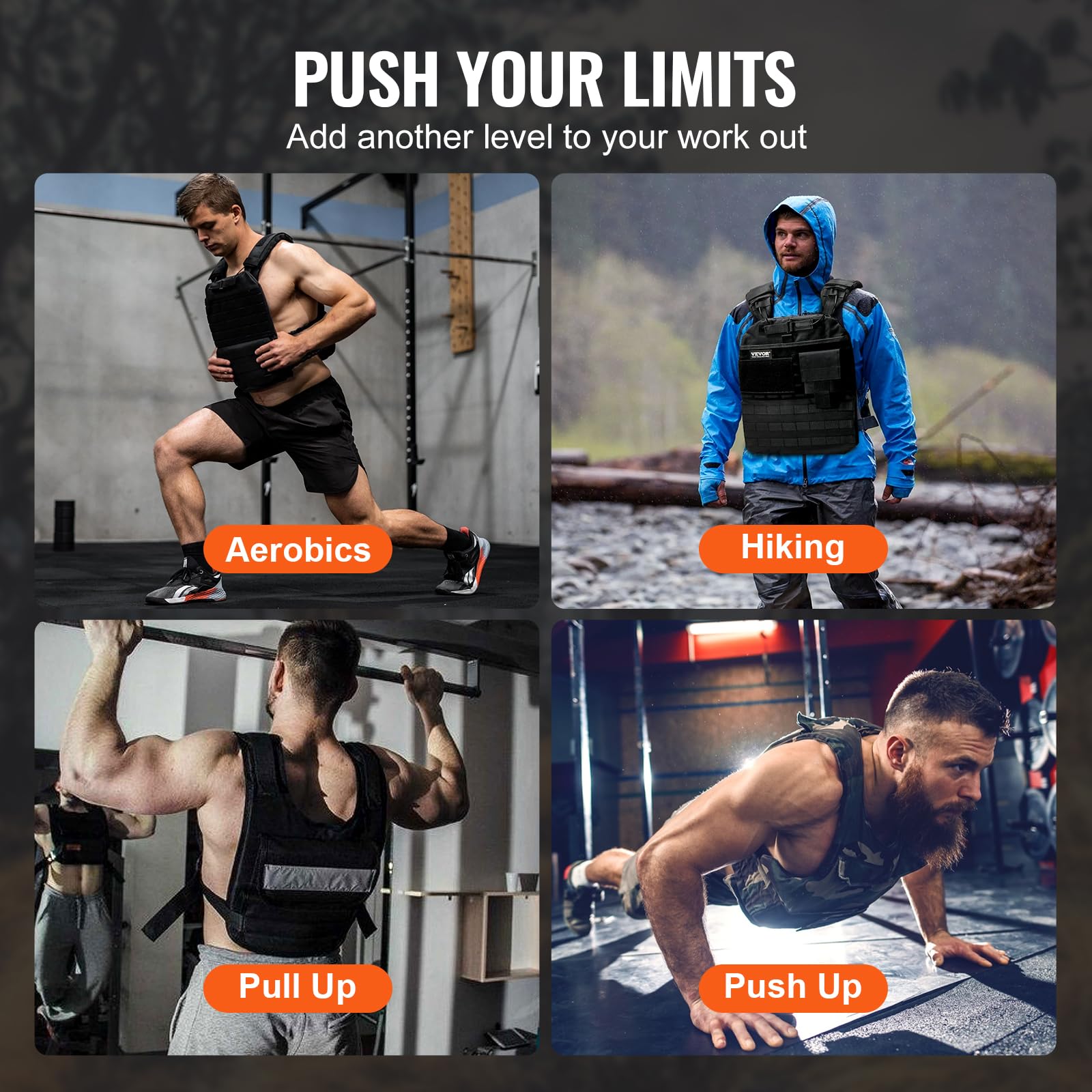 VEVOR Plaque pour Gilet Lesté, Plaques de Lestage en Acier 2 Pièces de 4 kg, pour Course à Pied Jogging Randonnée Entraînement Croisé Fitness Musculation, Poids pour Veste Lestée, Gilet Non Inclus