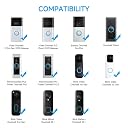 OLAIKE Waterproof Adjustable Angle Mount for Video Doorbell Wired, Doorbell Angle Mount (30 to 60 Degree),Expand the View Area, Mounting Plate Wedge Corner Kit/Rain Shield/Waterproof cap,Black gallery image