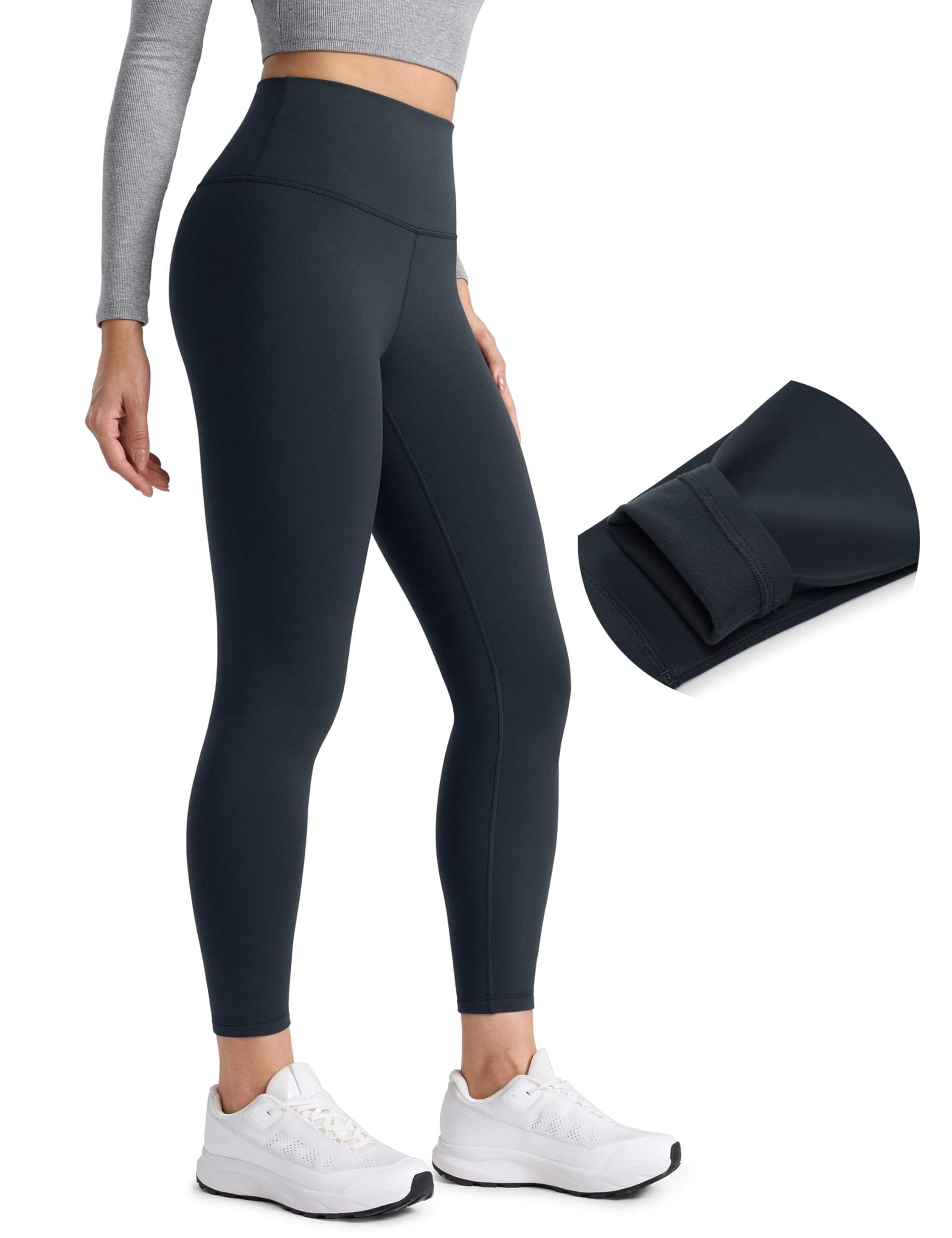 CRZ YOGA Matte Fleece Lined Leggings 25''