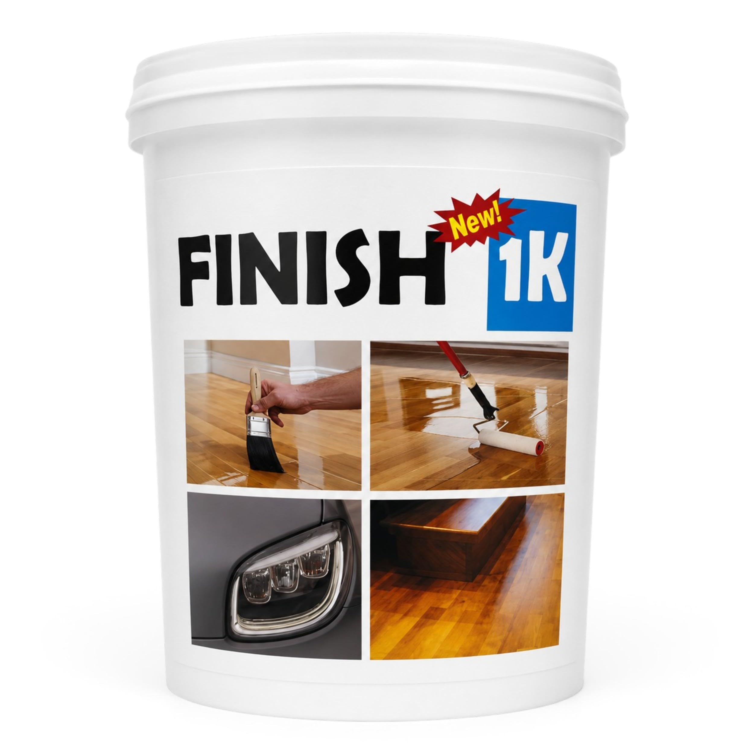PROCHIMA - FINISH 1K Opaco, Trasparente, Formato da 1 Kg, Finitura Acrilica all’Acqua VOC Zero, Protezione Pavimenti in Resina, Ideale per Interni ed Esterni Civili e Commerciali