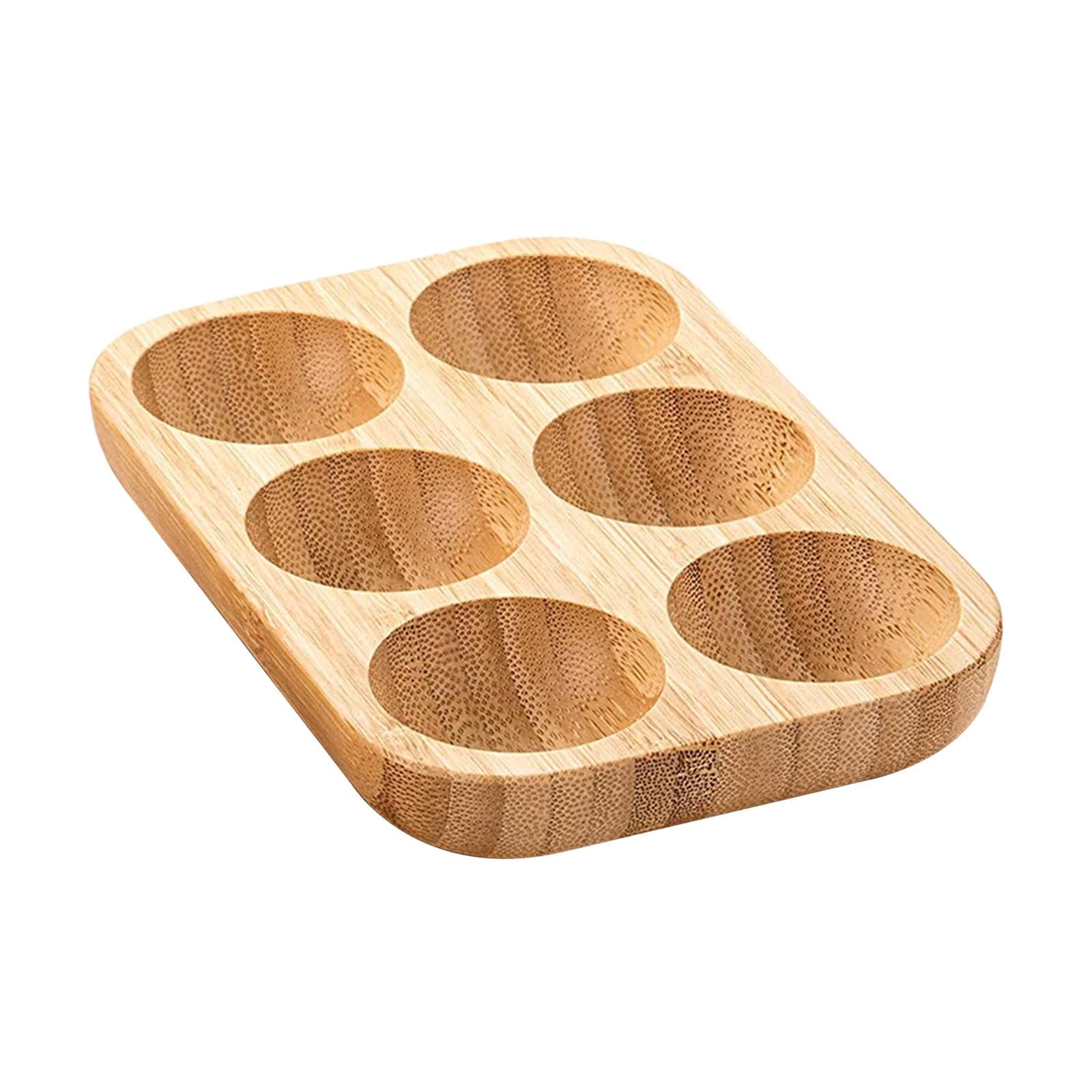Boite Oeufs Bois 6 Grille MagiDeal Porte-Œufs En Bois 6 Compartiments – Organisateur Élégant Pour Réfrigérateur, Cuisine Ou Table