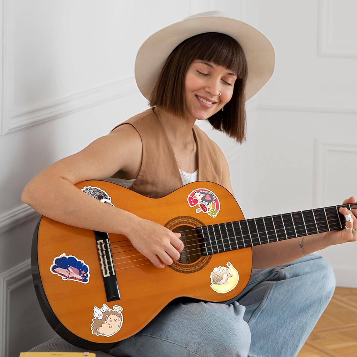 100Pcs Watercolor Hedgehog Stickers, Cute The Hedgehog Stickers Hedgehog Gifts Sticker Vinyl Waterproof Decals for DIY Decor Journal Scrapbook Phone Case Laptop Envelopes Water Bottles - Image 6