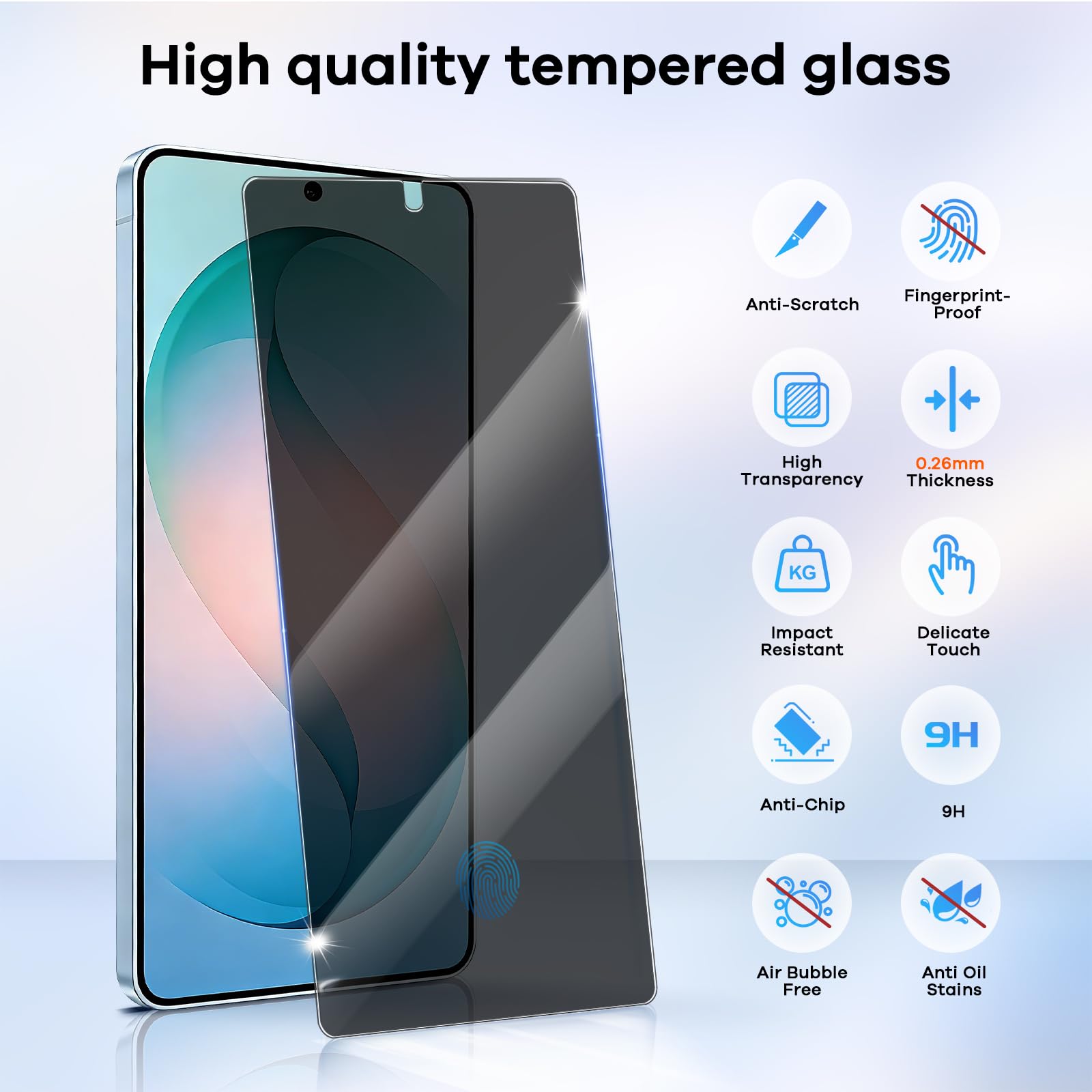 Displayschutzfolie für Samsung Galaxy, 4 + 4 Stück