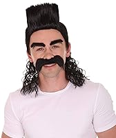 Vista 1 de Halloween Party Online HPO 70s 80s teclado animación punk rock peluca, negro HM-122