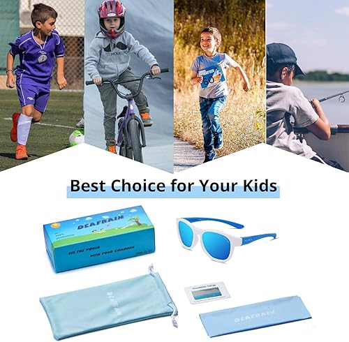 Miniatura 7 de Gafas de sol polarizadas con marco TPEE para niños, protección UV, gafas deportivas para niños y niñas de 5 a 13 años