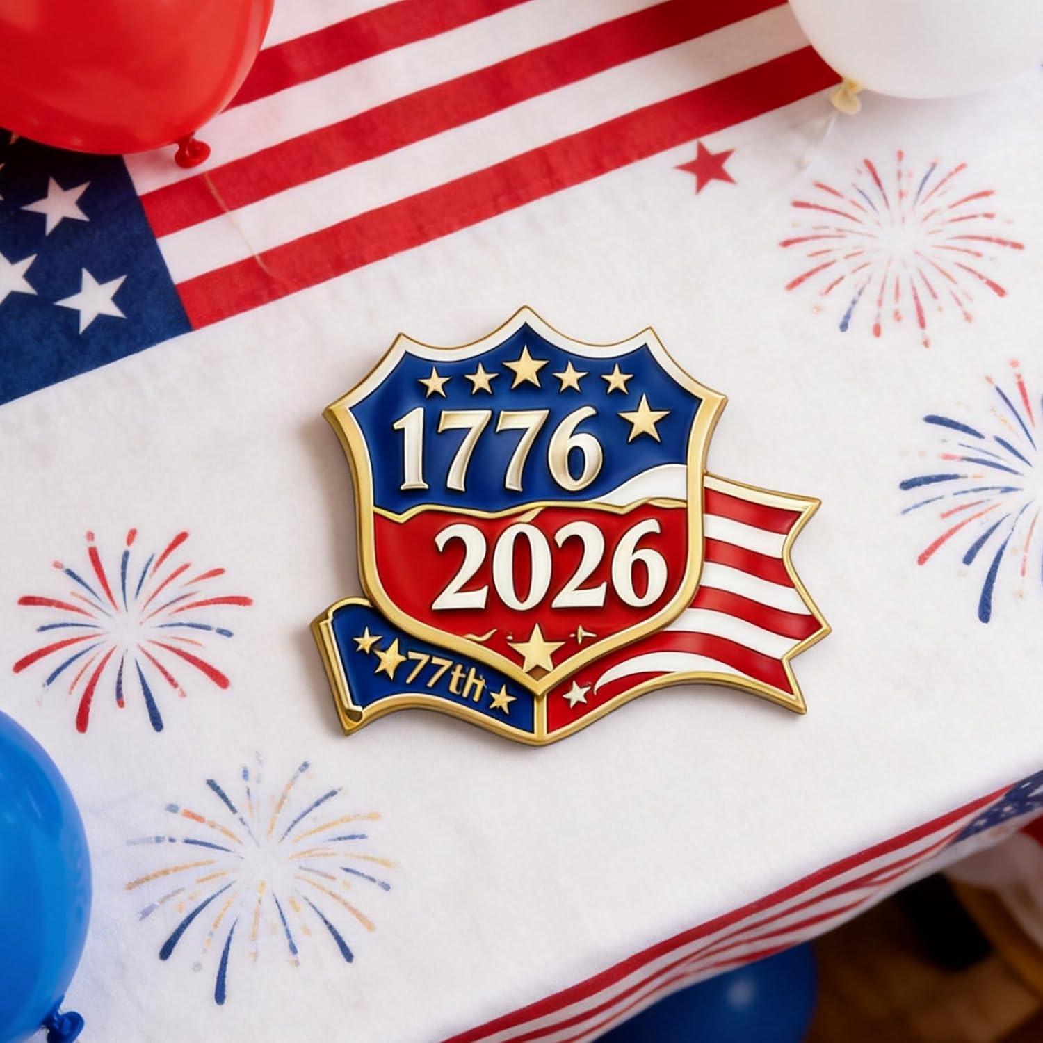 American Flag Lapel Pin 250th Anniversary USA Commemorative Pin America 250 Celebration Patriotic Independence Day Fourth of July Collectible for Men Women image 5