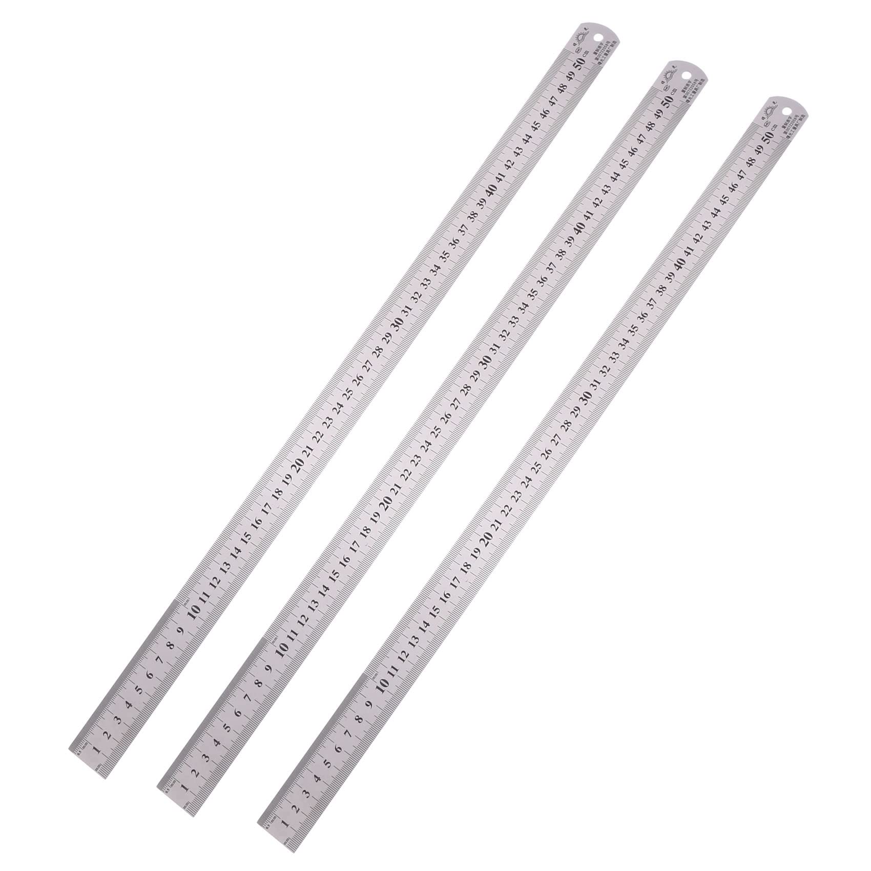 MRNHA Rainure Droite En Acier Inoxydable Le RèGle MéTrique 50 Cm