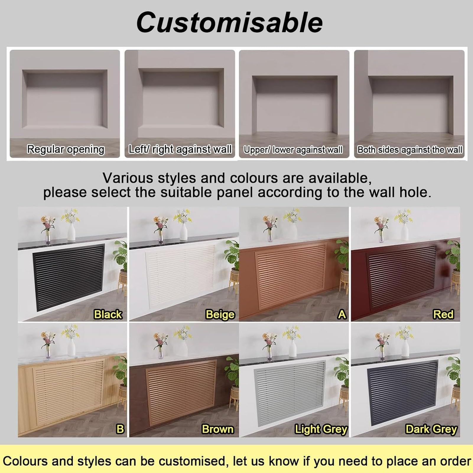 Cubierta de ventilación de Aire, Cubierta de ventilación de Retorno de Aire de Acero Blanco de 14x26 Pulgadas | Parte Frontal y Puerta Desmontables | Rejilla de ventilación de Aire acondici