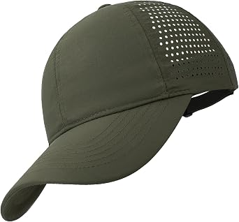 Gisdanchz Black Baseball Cap Womens Baseball Caps Mesh Hat Running Hat Workout Mesh Baseball Cap Outdoor Sport Hat Hiking Fishing Cycling Cap Mens Golf Hats for Women Quikc Dry Army Green