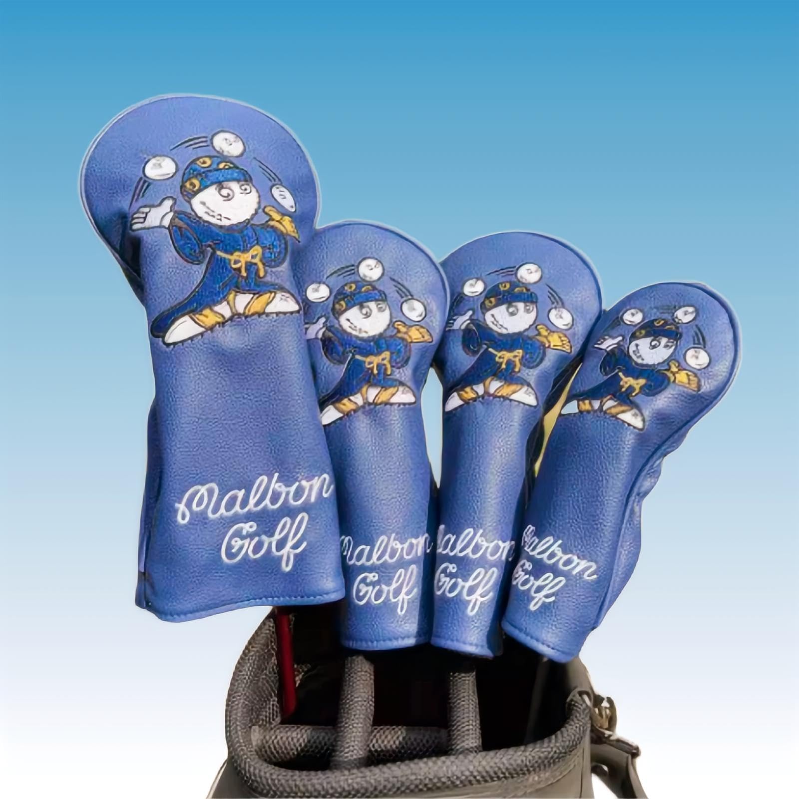 Malbon ゴルフクラブカバー 5点セット 即購入可✅ Malbon Golf マルボン ゴルフクラブカバーゴルフ ヘッド カバー