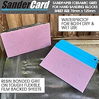 Vista 8 de 20 hojas de papel de lija para bloques de lijado a mano, 4.9 x 2.8 pulgadas, reverso de bucle, papel de lija para madera, metal y pintura. Grano