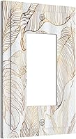 Vista 68 de Cubierta decorativa para interruptor de luz dúplex de 1 banda, placa frontal eléctrica, placa de receptáculo para baño, cocina, decoración del hogar