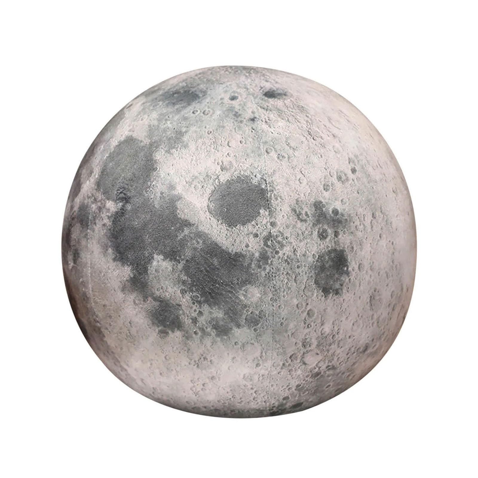 Solar Planet Plush Stuffed Pillow, Realistic Space Star Plush Toy, Simulation Sun, Moon, Mars, Earth Bedside Sofa Pillows for Learning Science, Astronomy, Space for Kids Boys Girls (Moon)