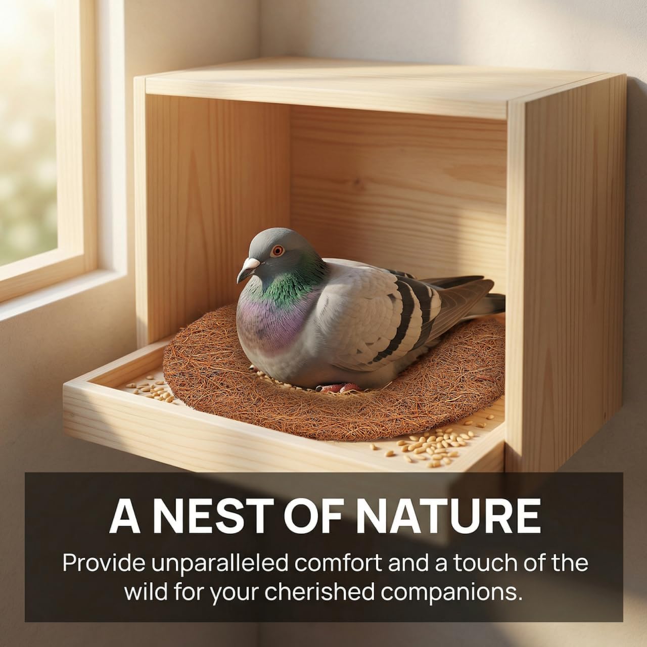 OUNONA Coconut Fiber Bird Nesting Pads 10 Pack Round Pigeon Nest Liner for Egg Laying Breeding Warm Nest Support for Parrot Chicken Bird Cage Accessories 5.90 in