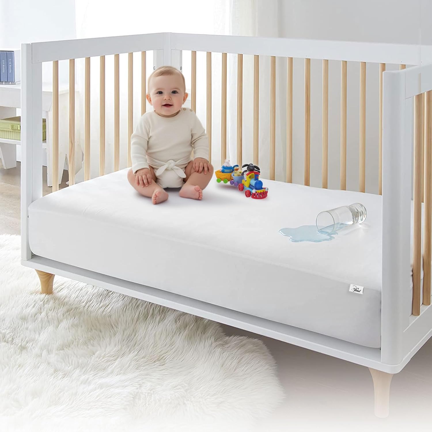 Vionel Home%100 Pamuklu, Sıvı Geçirmez Bebek Alezi,Bebek Alez Yatak Koruyucu, Çocuk Yatak Koruyucu,Park Beşik Yatak Alezi,Park Beşik Yatak Koruyucu (60 x 120)