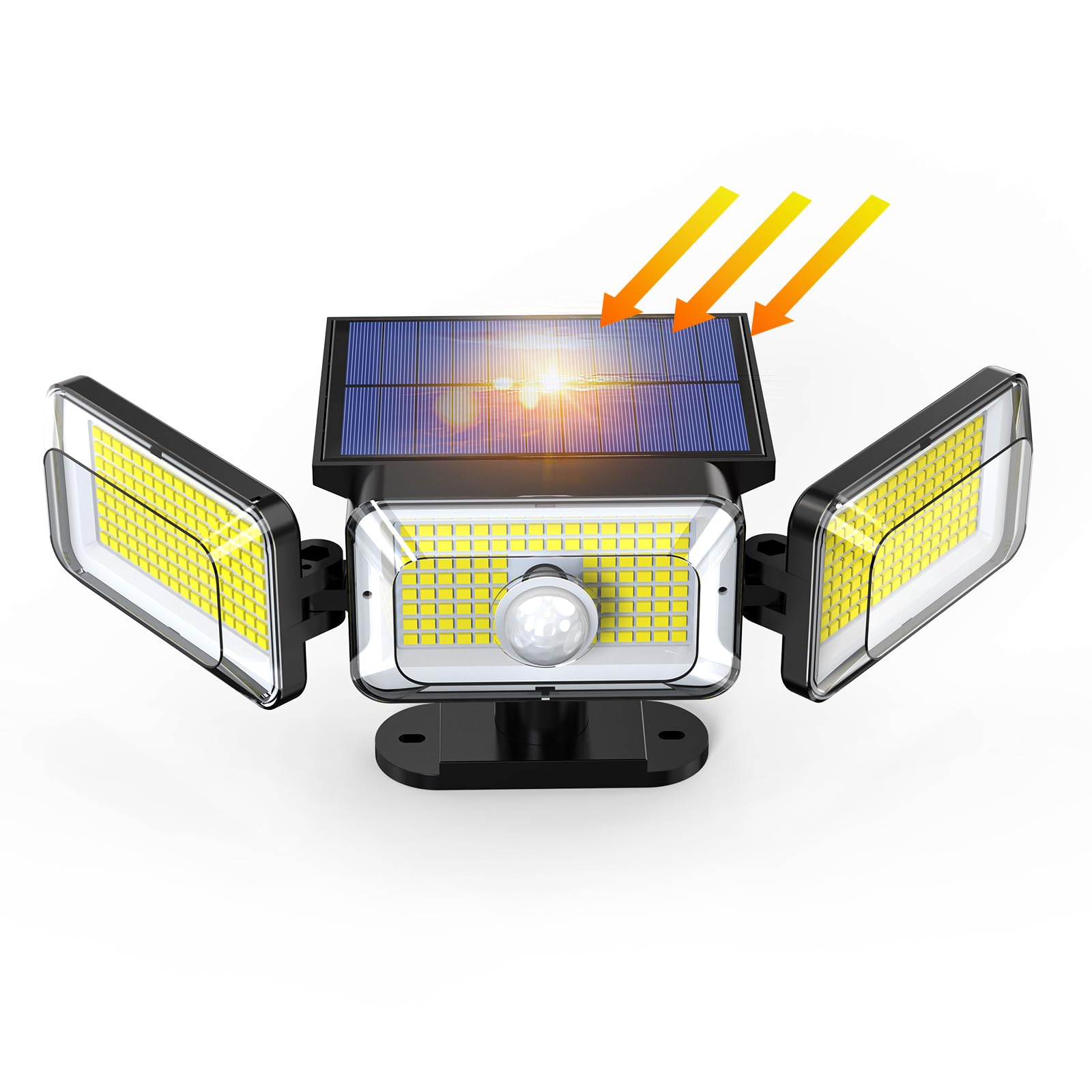 OOTDAY Outdoor Solar Light, Solar Security Light, Solar Motion Detector Light, 2 Motion Sensors, IP65 Waterproof, 368 LED for Garden Patio Garage