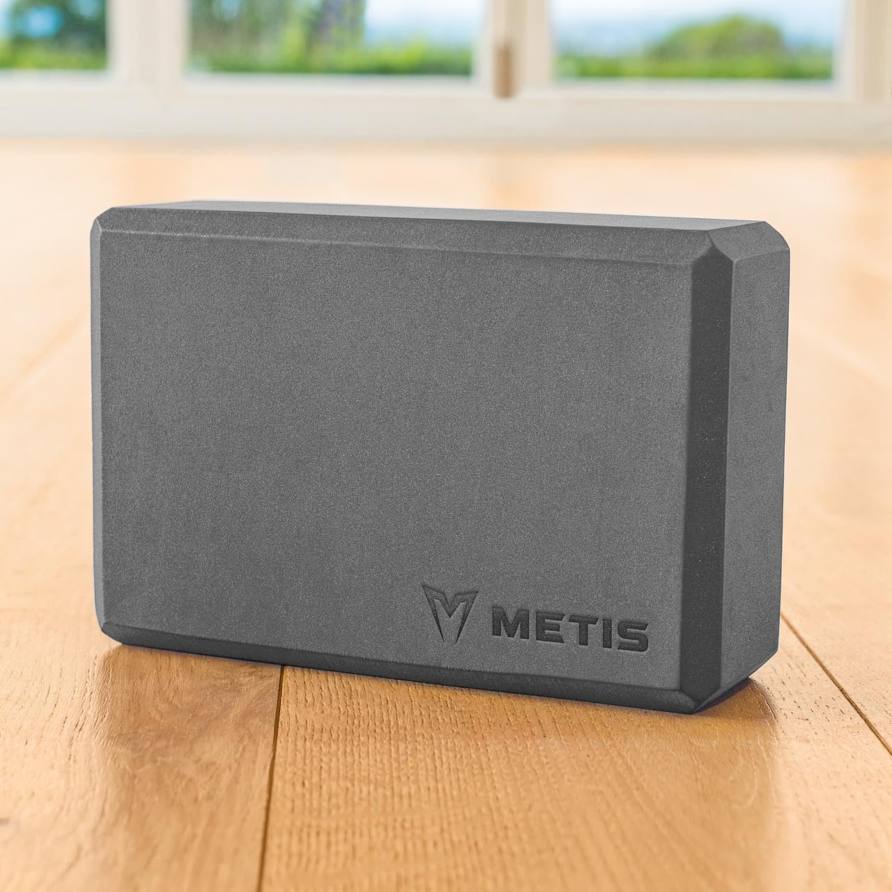 METIS Yoga Block Set for Ultimate Stability & Comfort | 1 or 2pcs Non-Slip EVA Foam Bricks [2 Sizes] (Grey Brick [2 Pack])