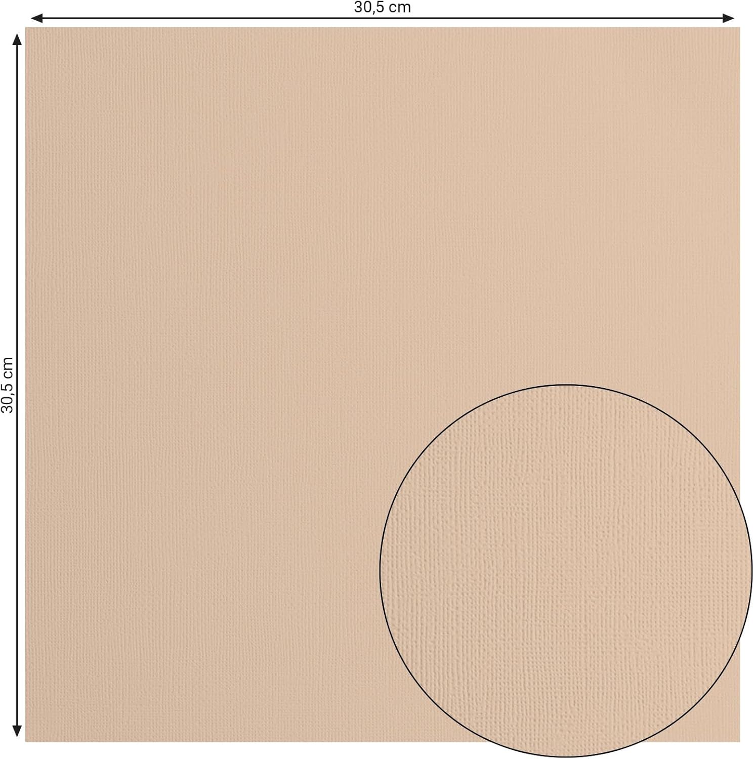 Vaessen-Creative Florence Textured Cardstock, Beige Parchment, 216 Grams, 12x12 inches, 20 Sheets, for Scrapbooking, Card Making, Die Cutting and Other Paper Crafts, 30.5x30.5cm