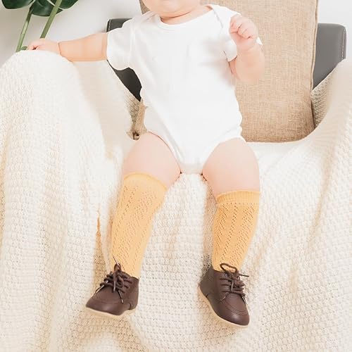 Vista 3 de Meckior Mocasines clásicos de piel sintética para bebés, niños y niñas, zapatos de vestir Oxford para primeros pasos, zapatos planos para cuna