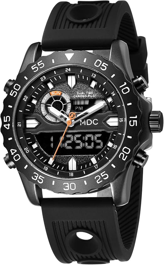Big Face Military Tactical Watch for Men, Black Mens Outdoor Sport Wrist  Watch, Large Analog Digital Watch - Dual Display Japanese Movement, Heavy  Duty Stainless Steel Case, 3ATM Water Resistant : Amazon.com.au: