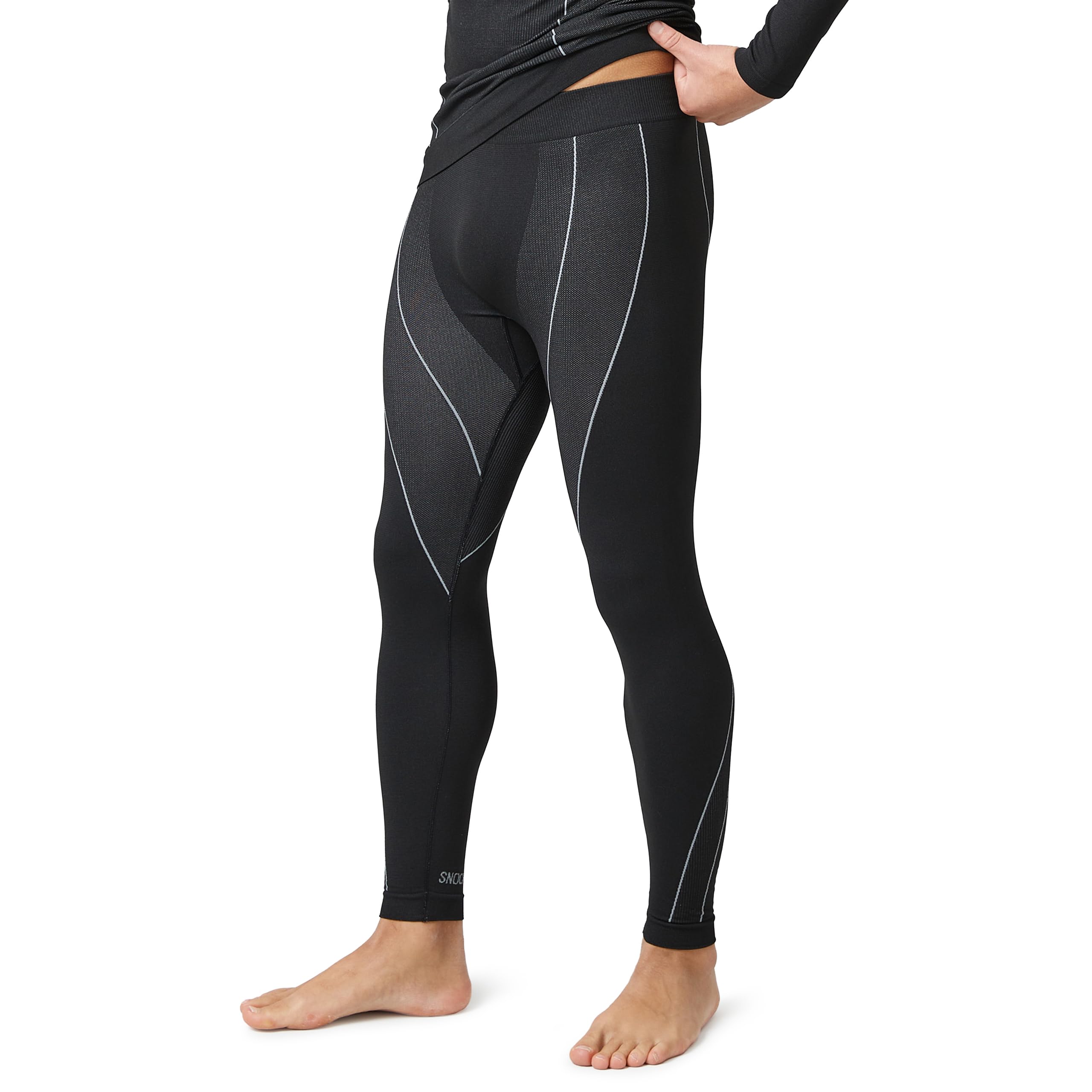 Snocks Thermounterhose Herren - extra warm, enganliegend & schnelltrocknend, elastisch & atmungsaktiv - Gr. M-XXL - Lange Unterhose, Skiunterwäsche