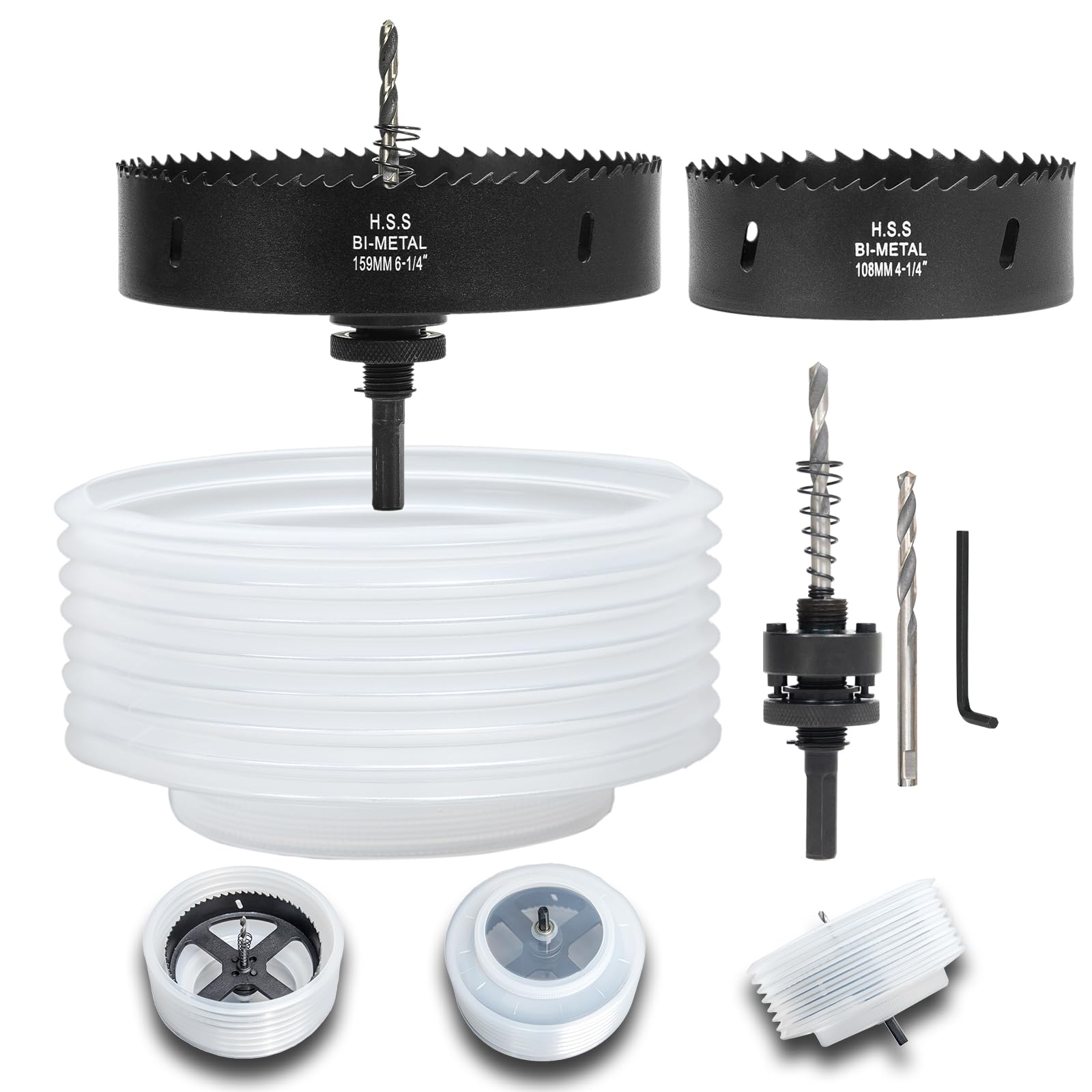 6.25" Hole Saw with Dust Bowl - Easy Drywall Cutting -10 6.25" Hole Saw with Dust Bowl - Easy Drywall Cutting -10