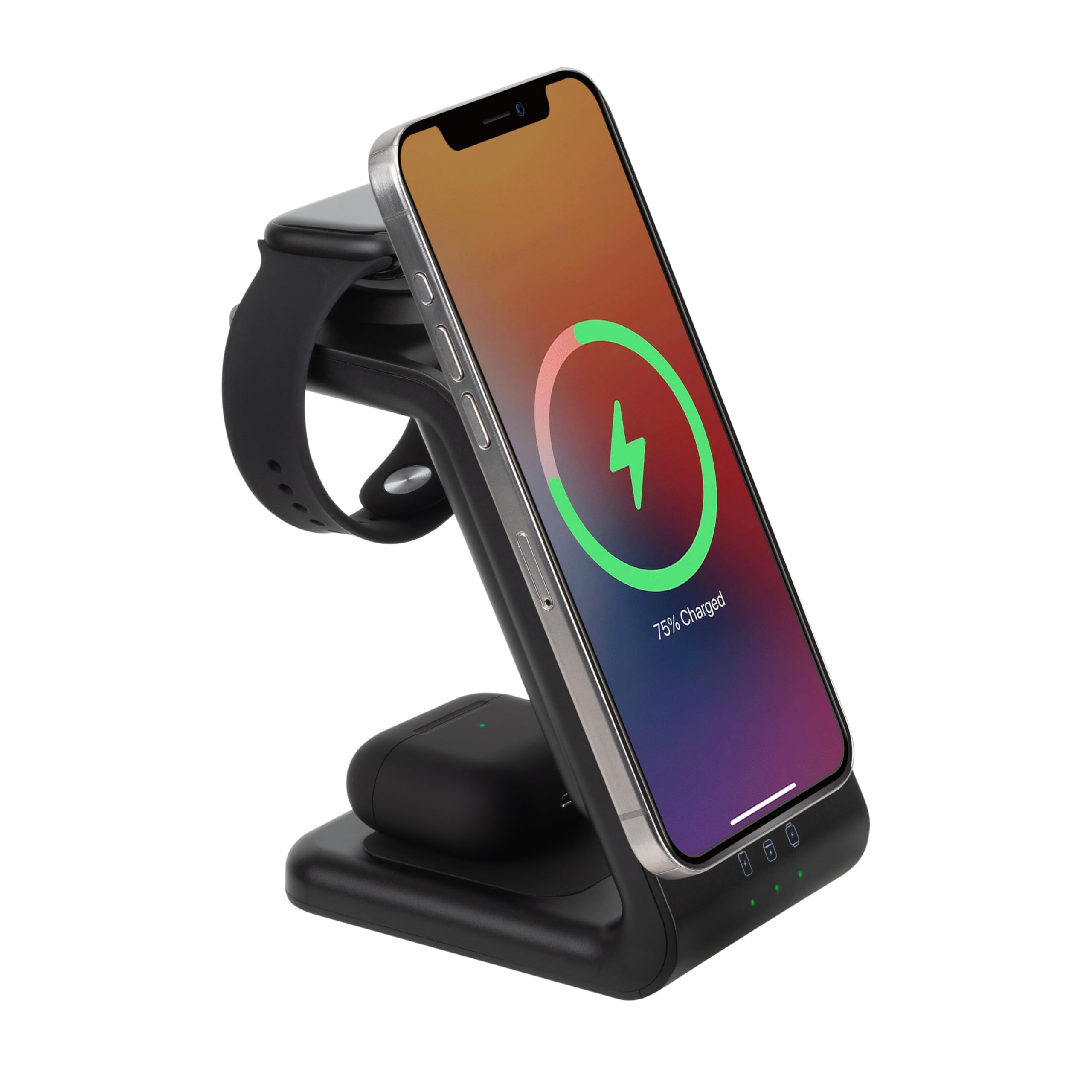 RIVACASE VA4917 Cargador inalámbrico Qi 15 W con batería externa con QC/PD 5000 mAh función de carga rápida, batería externa integrada extraíble