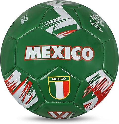 Vizari Balones de fútbol del equipo nacional, piel sintética duradera y goma, tres tamaños, nueve pelotas de campo, eleva tu juego con la