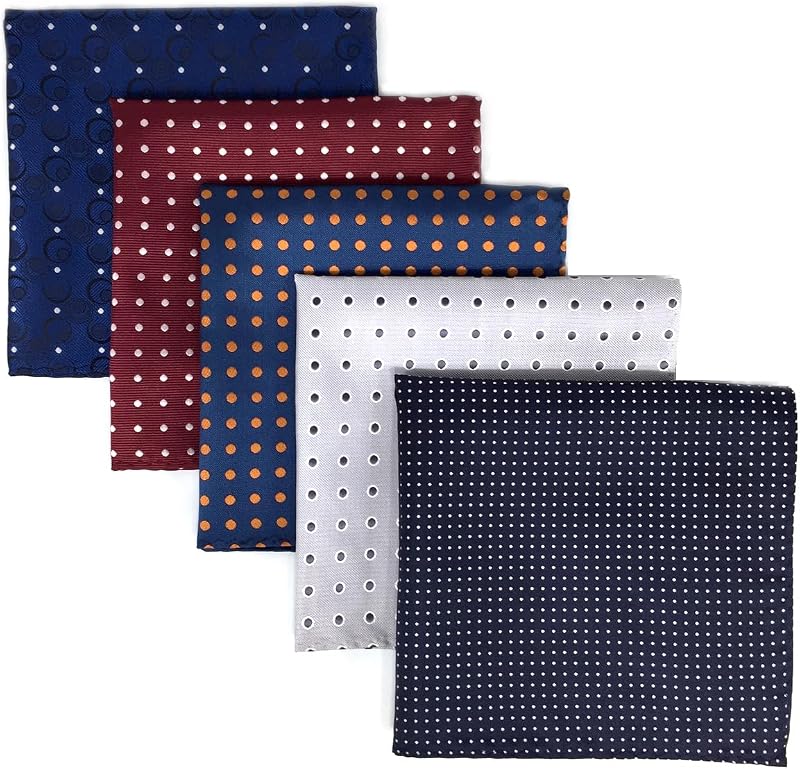 S&W SHLAX&WING 5 Pieces Pañuelo De Bolsillo Para Hombre Handkerchiefs Set para chaqueta de traje