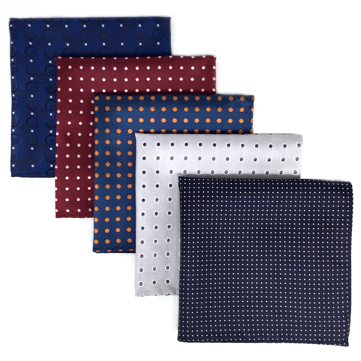 S&W SHLAX&WING 5 Pieces Pañuelo De Bolsillo Para Hombre Handkerchiefs Set para chaqueta de traje - 2