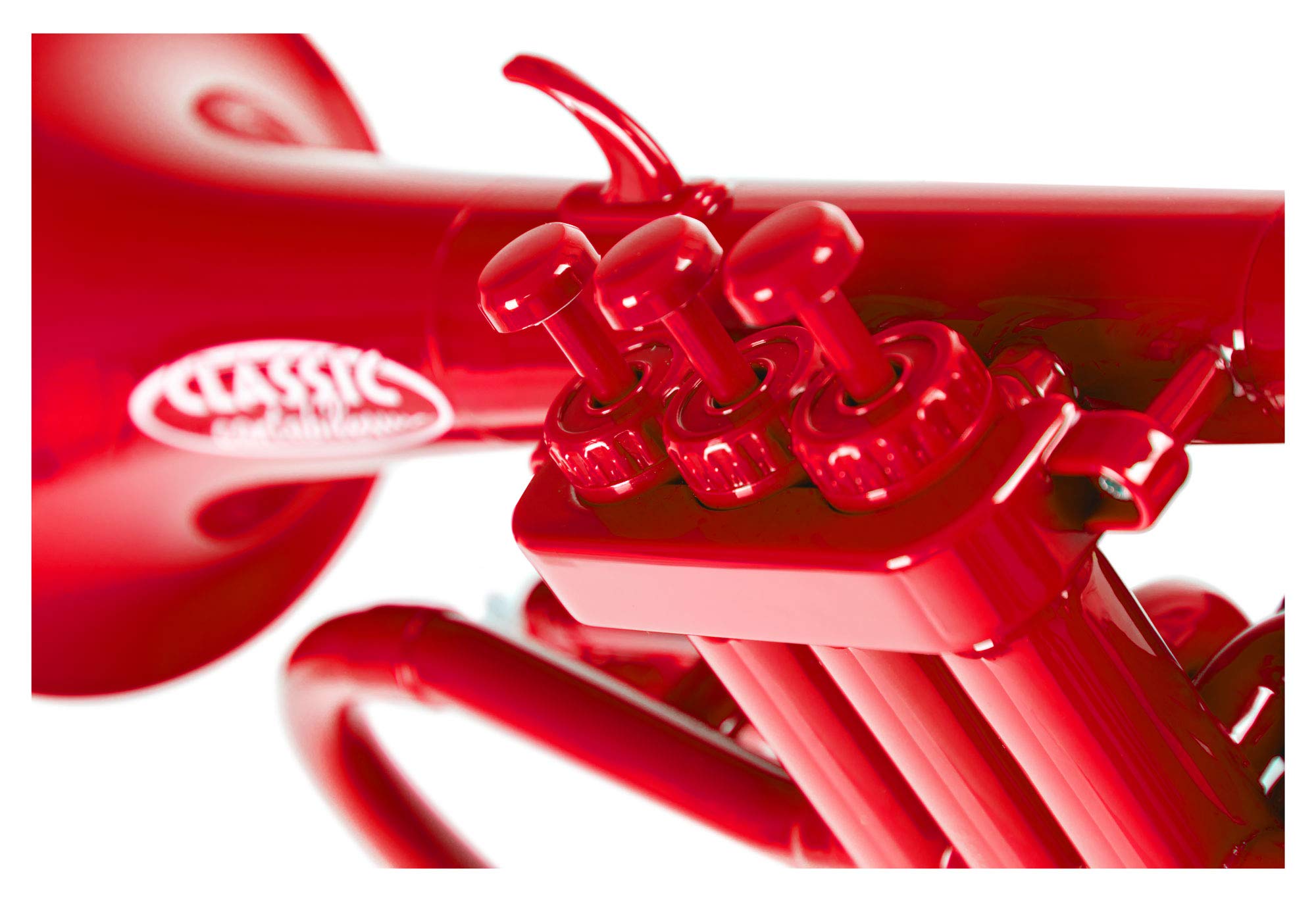 Classic Cantabile MardiBrass Bugle en ABS - Pistons Perinet - 600g léger - Perçage : 11,5 mm - avec embouchure et housse - rouge