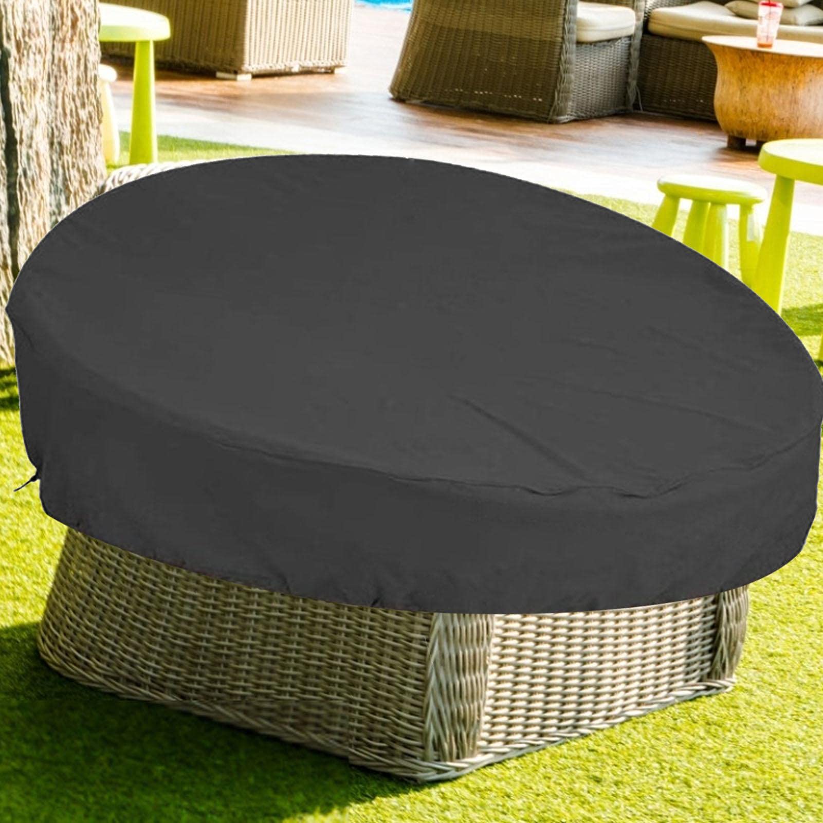 cama redonda, impermeable, para exterior, para sofá jardín, resistente a los rayos UV