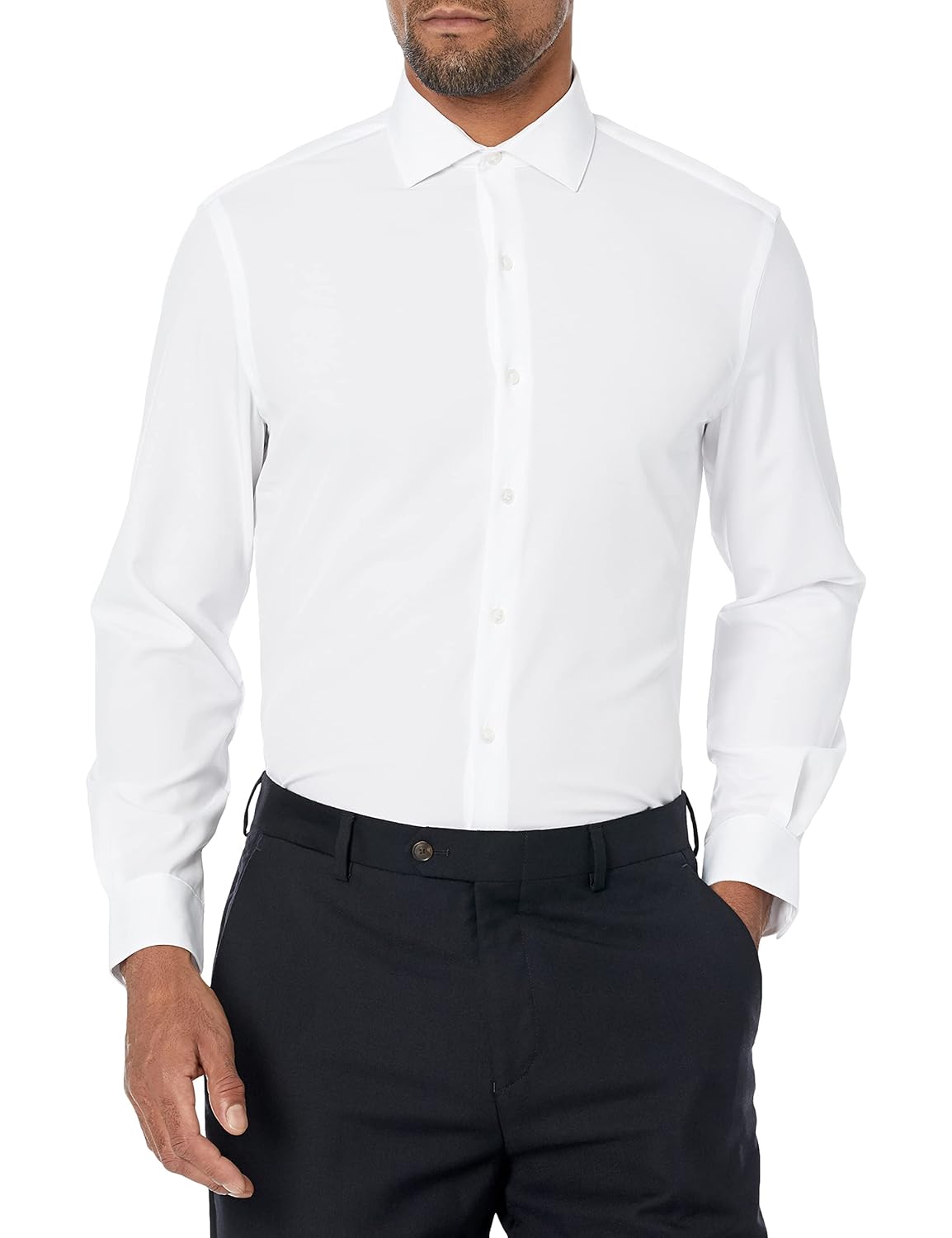Van Heusen Mens Dress Shirt Slim Fit Traveler Stretch