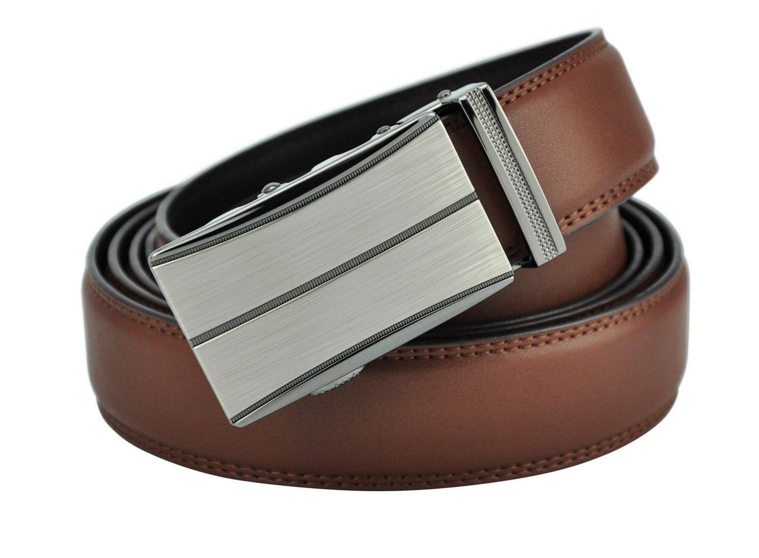 Hampton Men's Leather Belts with Innovative Contempo Ratchet Belt Buckle