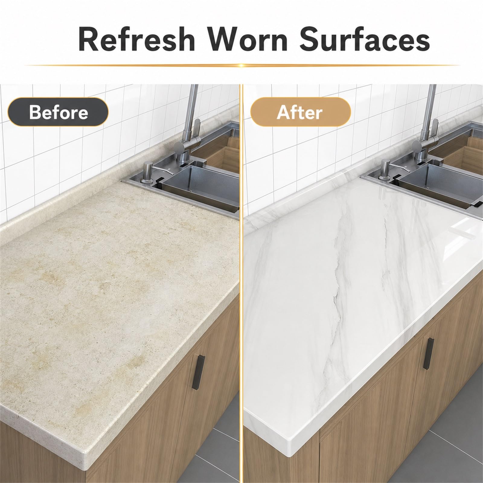 Efecto Marmol Lamas Vinilicas Adhesivas,Papel Pintado Efecto Marmol,Revestimiento Encimera Cocina Impermeable Marmol,FáCil De Limpiar,para Alquiler O DecoracióN Temporal